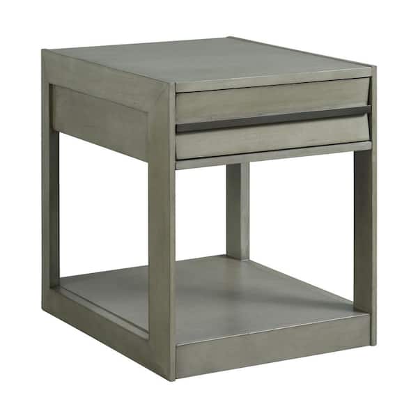 Picket House Furnishings Tropez 22 in. Grey Square Acacia End Table