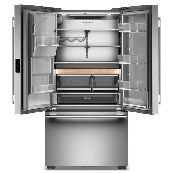 36 in 23.1 cu. ft. Counter-Depth French Door Refrigerator in Fingerprint Resistant Stainless with Intelligent Auto Fill