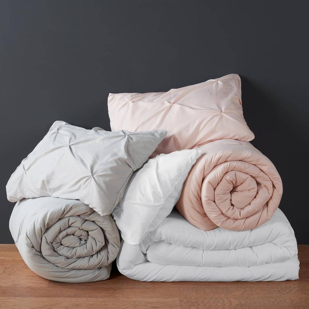 Blush Pink Microfiber Twin/Twin XL Duvet Cover Set