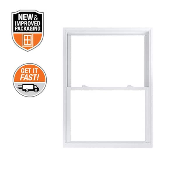 39.75 in. x 53.25 in. 70 Pro Series White Double Hung Low-E Argon Glass Vinyl Replacement Window, Screen Incl
