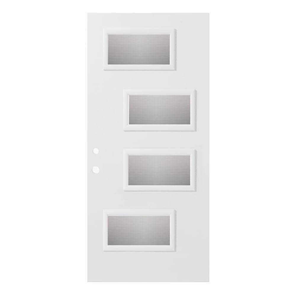Stanley Doors 32 in. x 80 in. Beatrice Screen 4 Lite Painted White