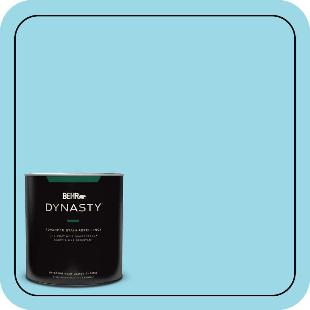 1 qt. #P480-3 Cool Water Lake Semi-Gloss Enamel Interior Stain-Blocking Paint & Primer price history on PriceWatchPro