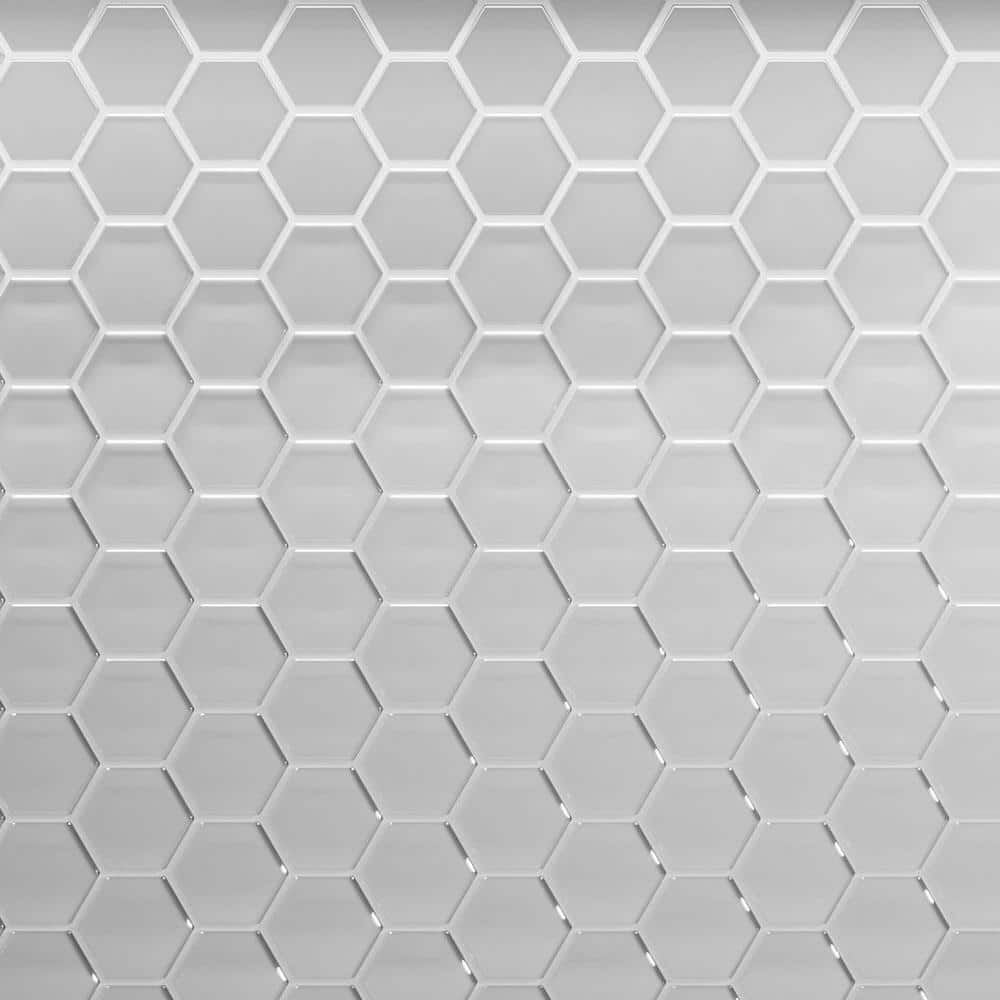 3 in. Beehive 10.25 in. x 11.75 in. Hexagon Misty Grey Gloss Glass Mesh-Mounted Mosaic Tile (9.13 sq. ft./Case) price history on PriceWatchPro