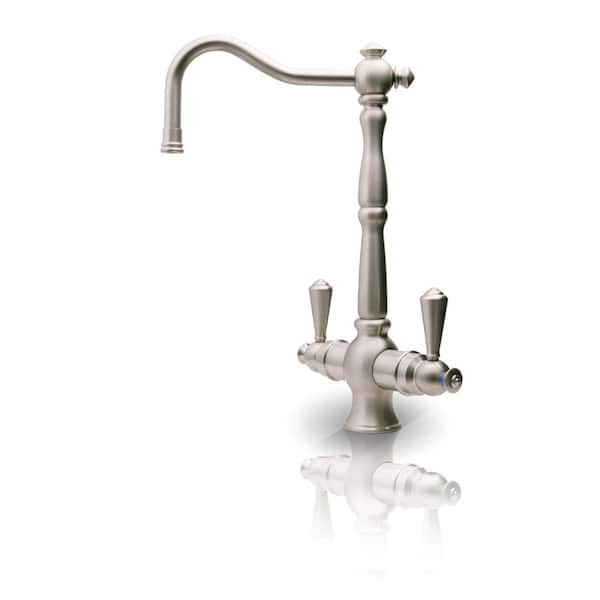 Rialto 2-Handle Instant Hot and Cold Reverse Osmosis Drinking Water Dispenser Faucet in Chrome