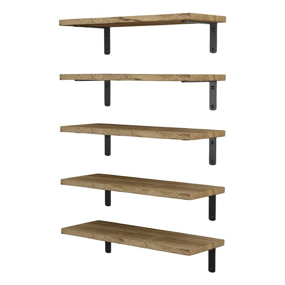 Cubilan 17 in. W x 6 in. D Natural Wood Composite Decorative Wall Shelf