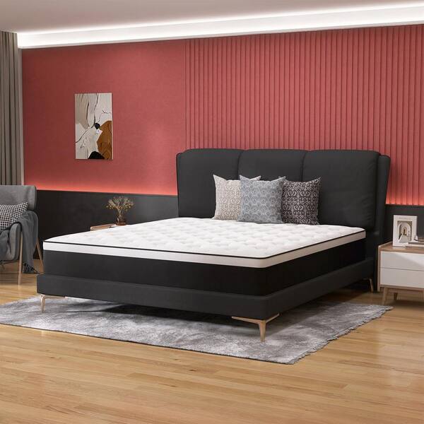 CHEVNI King Medium Hybrid Mattress Pocket Spring 12 in. Bed-in-a-Box Mattress