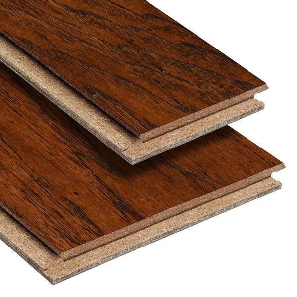Distressed Barrett Hickory 3/8 in.T x 3-1/2 in. 6-1/2 in. W Varying Length Click Lock Hardwood Floor (26.25 sq.ft./case)
