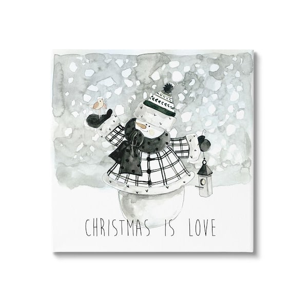 Stupell Industries Christmas Is Love Phrase byCarol Robinson 1 Piece Unframed Graphic Print Typography Poster Art Print 17 in. x 17 in.