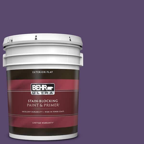 BEHR ULTRA 5 gal. #P570-7 Proper Purple Flat Exterior Paint & Primer