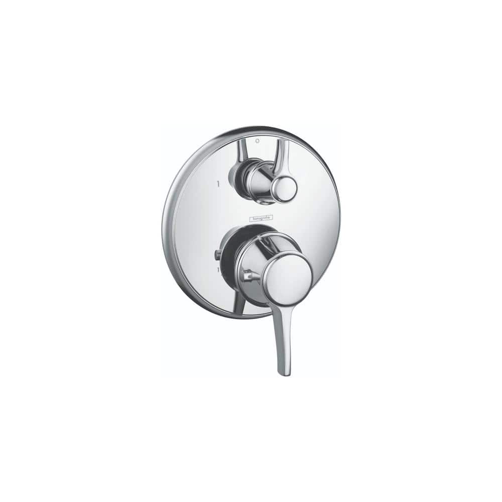 Polished Nickel Thermostatic Shower Trim with Lever Handle