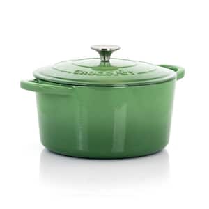 Artisan 5 qt. Round Cast Iron Nonstick Dutch Oven in Pistachio Green with Lid