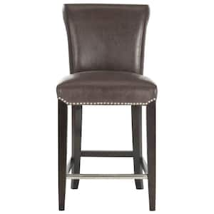 Seth 25.9 in. Brown Cushioned Bar Stool