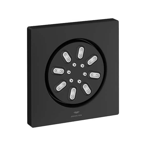 GROHE Rain Shower 2-Spray Square Body Spray in Matte Black