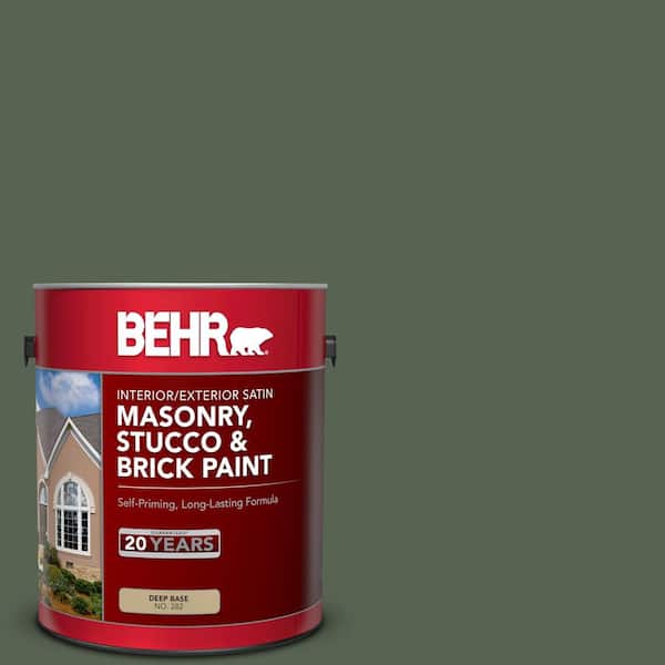 BEHR 1 gal. #N390-7 Cypress Vine Satin Interior/Exterior Masonry, Stucco and Brick Paint