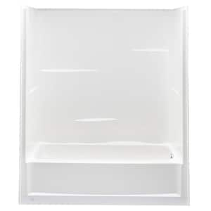 Everyday Acrylx 60 in. x 30 in. x 72 in. Rectangular Tub Shower Combo Unit with Right Drain in White