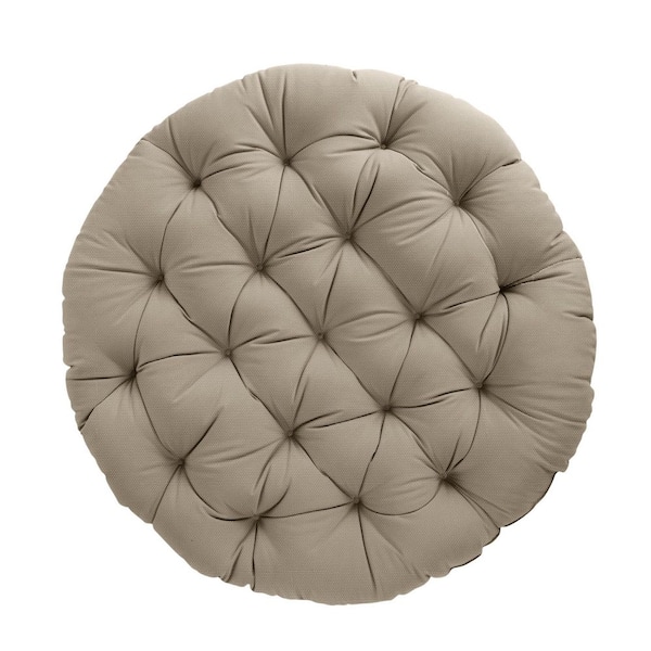 SORRA HOME 44 in. x 4 in. Stone Solid Papasan Cushion (Individual)