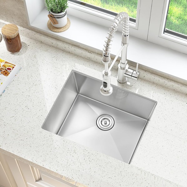 DESwan Nano Handmade Stainless Steel 23 in. Single Bowl
