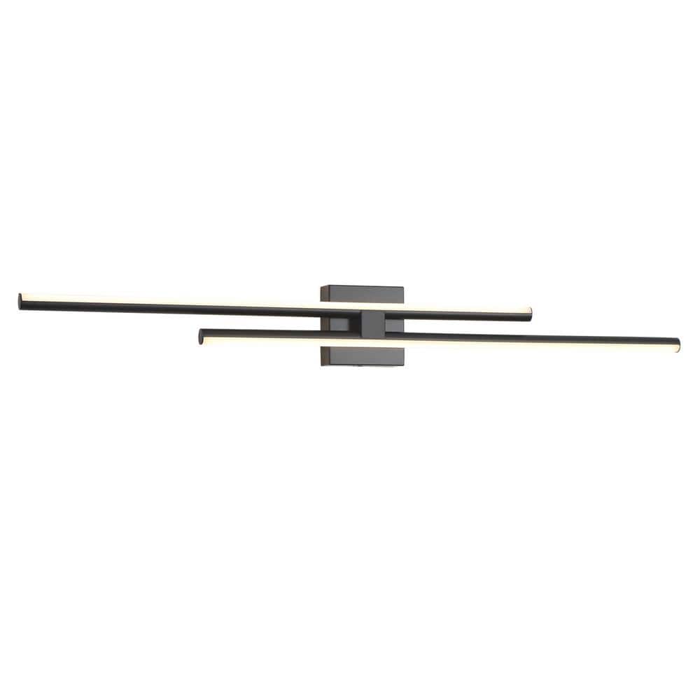 40 in. 2-Lights Black Integrated LED Vanity Light Bar with 3000K Warm Light, Wall Lamp for Living Room Bedroom Stairs price history on PriceWatchPro