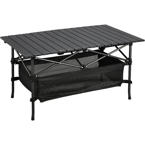 Cubilan 23.23 in. Aluminum Rectangle Aluminum Folding Picnic Tables Seating Capacity-1PC