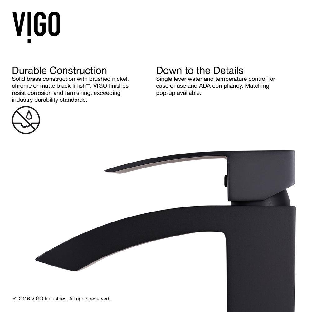 Matte Black Brass Single Hole Vessel Sink Faucet