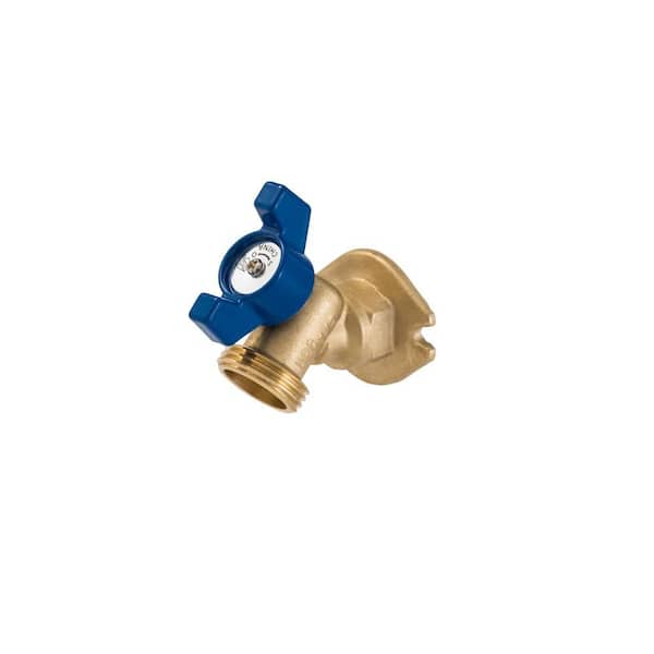 1/2 in. Brass FIP x MHT Quarter-Turn Sillcock Valve with Flange