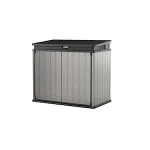 Elite Store 32 in. W x 55 in. D x 49 in. H Horizontal Resin Storage Shed and Outdoor Storage Cabinet Grey (12.4 Sq. Ft.)