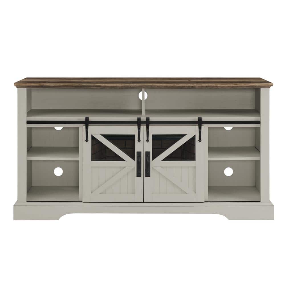 60 in. Freestanding TV Stand with Electric Fireplace KD Inserts Heater, Door Sensor, Fits TVs up to 70 in, White price history on PriceWatchPro