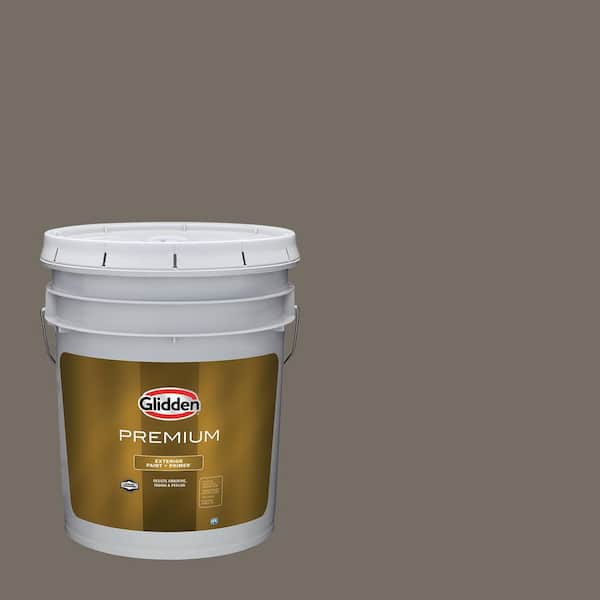 Glidden Premium 5 gal. PPG0999-6 Stolen Rock Flat Exterior Latex Paint