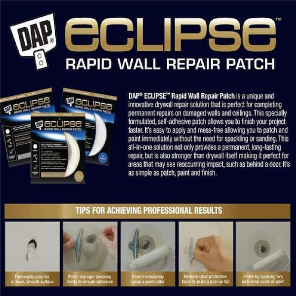 Patch de réparation rapide murale Eclipse, 2 de DAP
