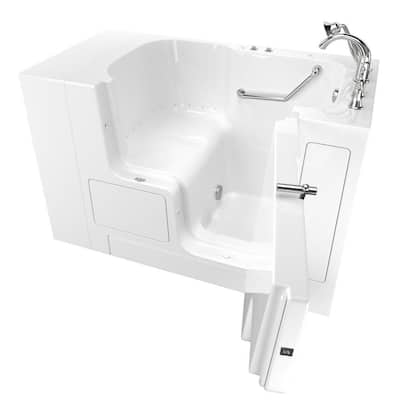 Gelcoat Value Series 52 in. x 32 in. Right Hand Walk-In Air Bathtub with Outward Opening Door in White