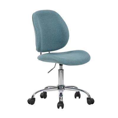Normal Blue Adjustable Height Swivel Armless Office Chair Task Chair