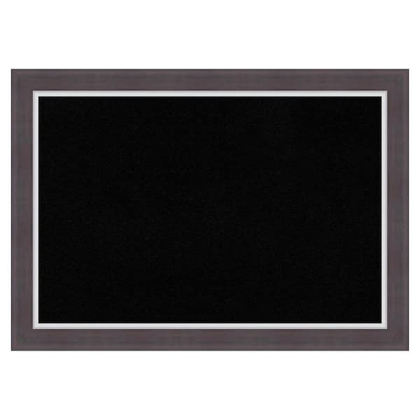 Amanti Art Ellie Brown Silver 42 in. x 30 in. Poly Framed Black Cork ...