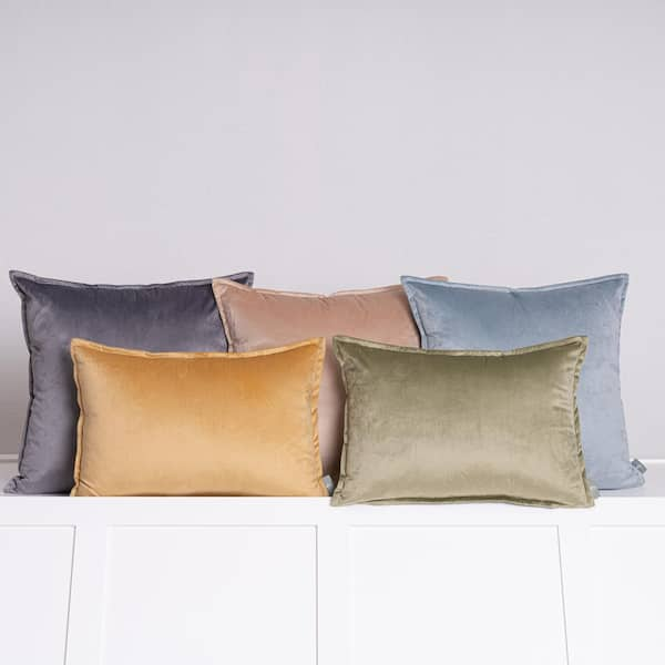 Luxury Soft Plush Lumbar Throw Pillow Cover Velvet Decorative