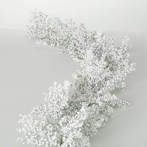 6 ft. Artificial Frosted Juniper Berry Unlit Christmas Garland, White