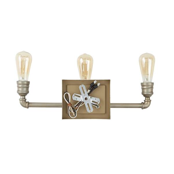 Home D Collection Palermo Grove Collection 3-light Antique Nickel Bath Light 