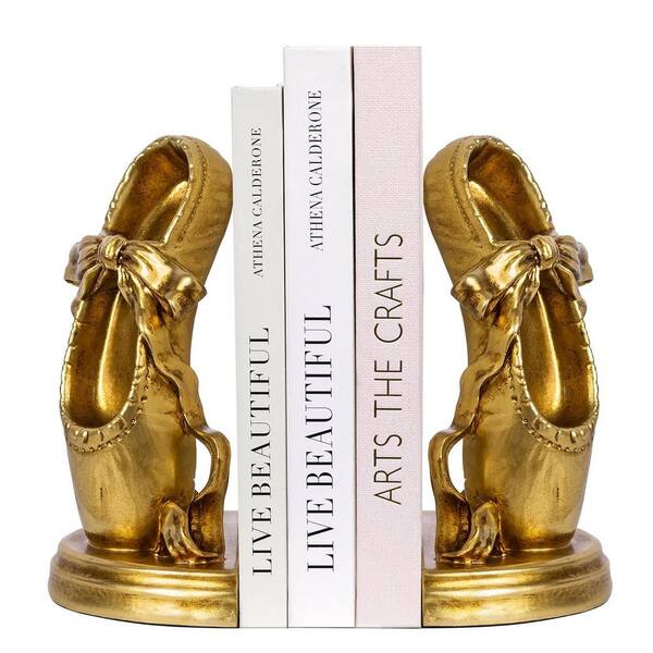 Bookends Metall Cactus Bookends Supports Decorative Gold (2 Pairs