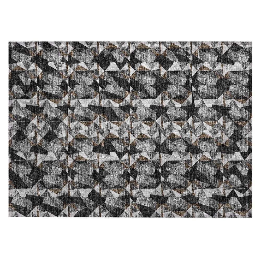 Chantille Machine Washable Indoor/Outdoor Abstract ACN2636 Black 2 ft. x 3 ft. Accent Rug price history on PriceWatchPro