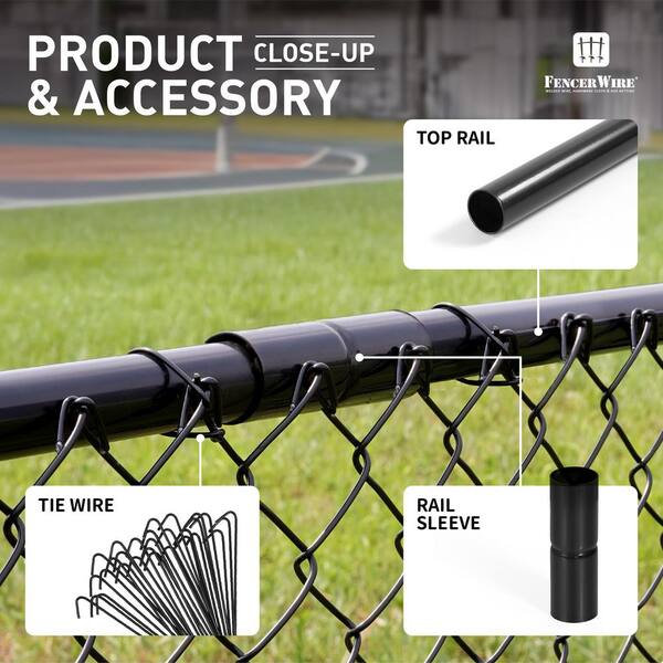 Chain Fence Top Rail Sleeve Joining Unswedged Rail Together - View #5