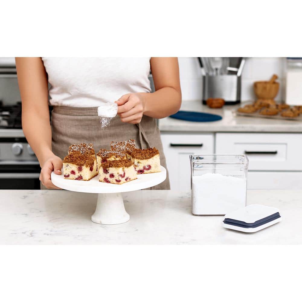 Silver BPA-Free Plastic Airtight Pop Container Set, 6-Piece