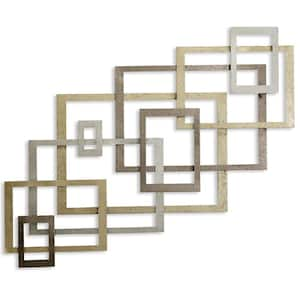 Square Gold Metal Wall Decor