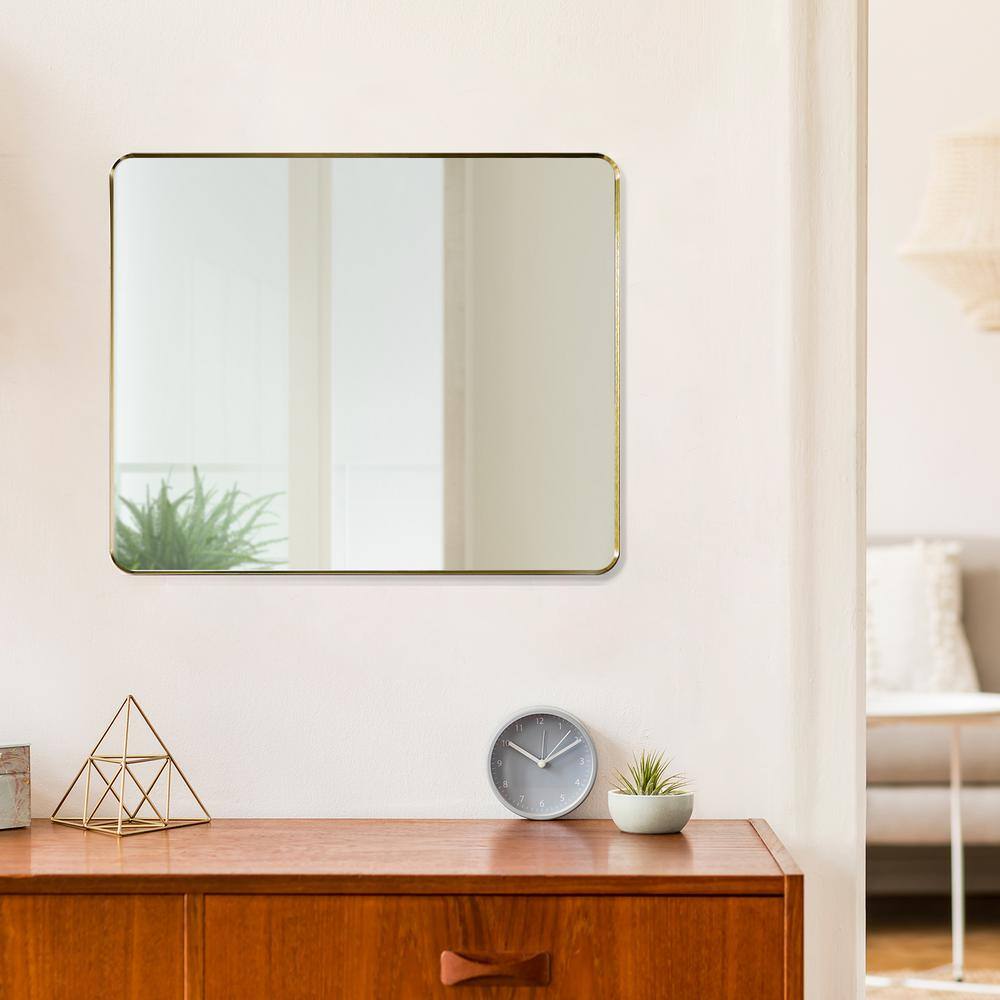 Nettuno 36" Gold and Silver Rectangular Bathroom Vanity Mirror