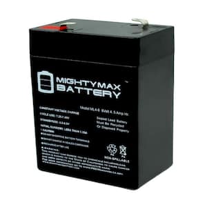 6-Volt 4.5 Ah SLA Battery Replacement for Long Way LW-3FM4.5B