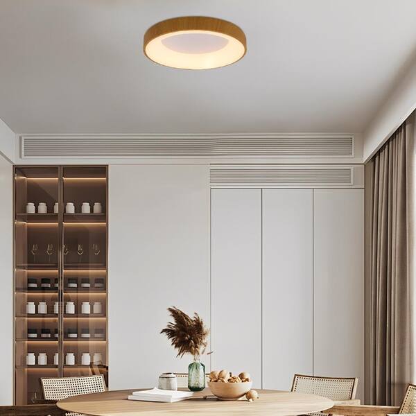 Have a question about OUKANING 18.5 in. 1-Light Modern Wood 3