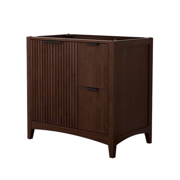 Palmilla 35.25 in. Bath Vanity Cabinet without Top in Dark Walnut Assembled