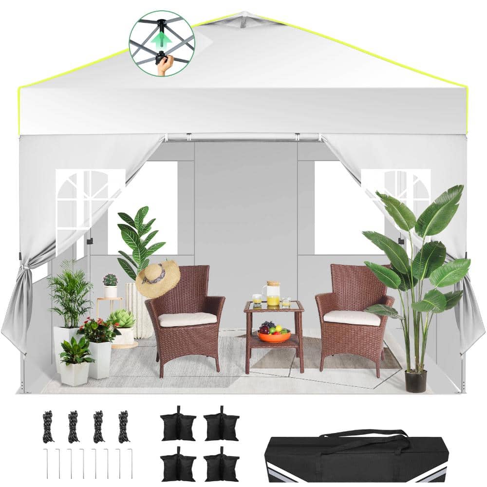 10x10 Pop Up Canopy Tent, One Push Setup Glow Outdoor Tent price history on PriceWatchPro