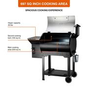 694 sq. in. Wood Pellet Grill and Smoker PID 2.0, Bronze