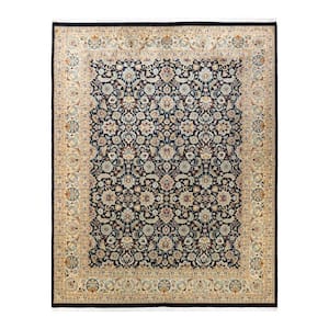Mogul One-of-a-Kind Traditional Black 8 ft. 2 in. x 10 ft. 5 in. Oriental Area Rug