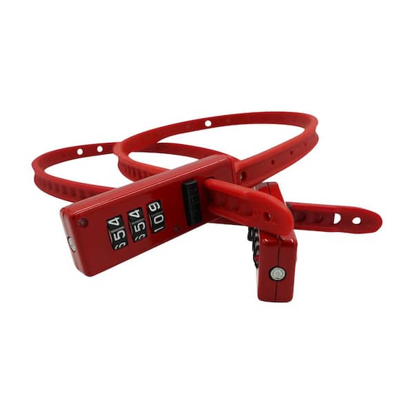 BADGER, Strap Lock 2-pk. Flexible Combination Zip Tie Locks 19 in. usable Heavy Duty Strap