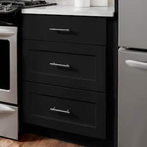 Avondale 18 in. W x 24 in. D x 34.5 in. H Ready to Assemble Plywood Shaker Drawer Base Kitchen Cabinet in Raven Black