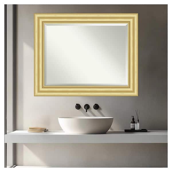 Amanti Art Filigree Gold 22.25 in. x 28.25 in. Petite Bevel